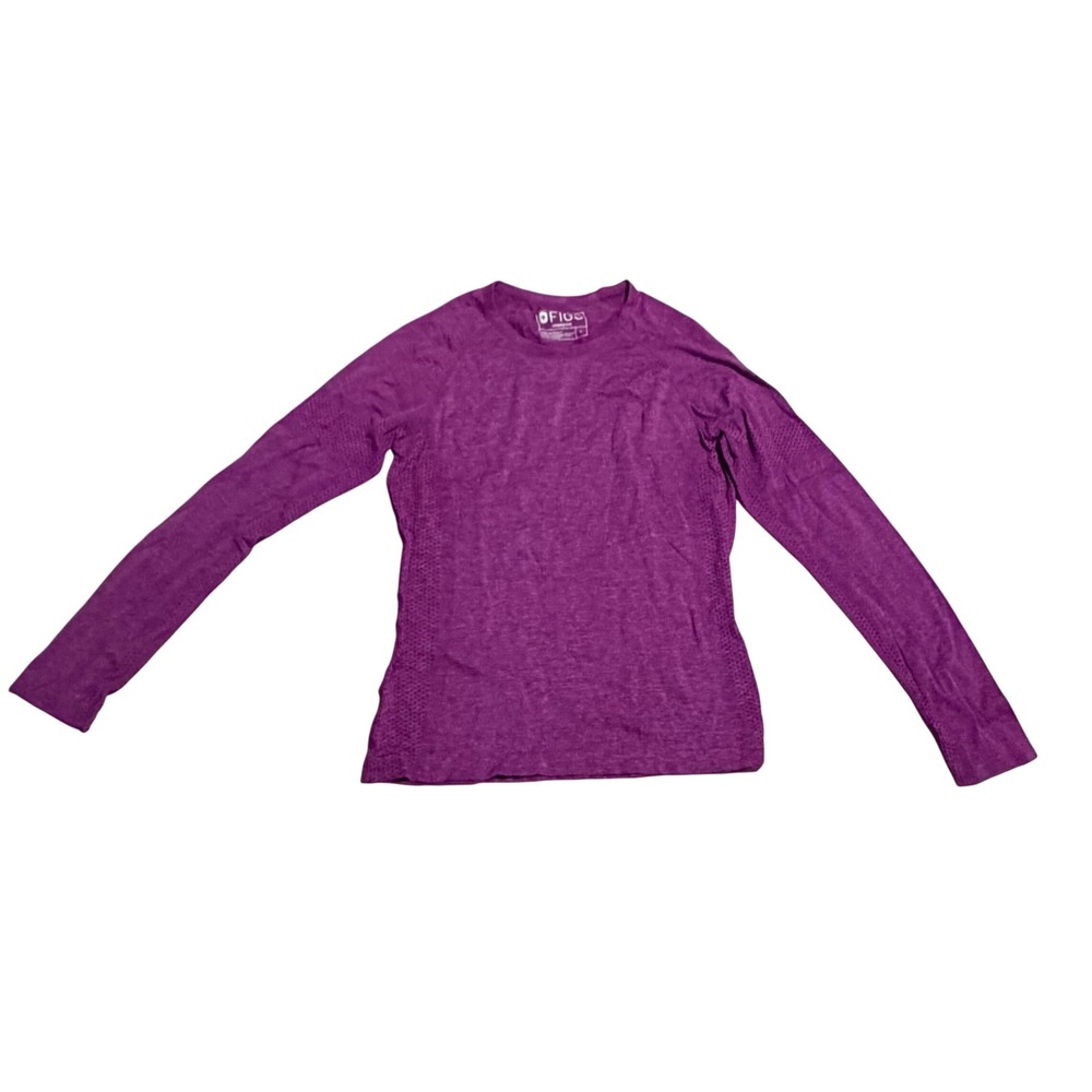 Figs Women Purple Salta Seamless Long Sleeve Underscrub Size L
